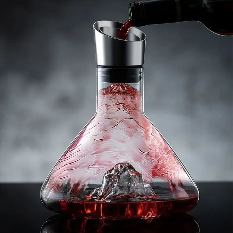 Decanter de Vinho Vidro Iceberg Aerador Home Bar Casa & Coza