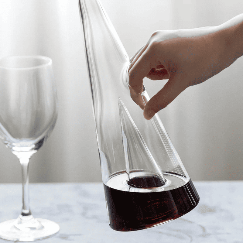 Decanter de Vinho Whisky Vidro Pirâmide Bar em Casa Casa & Coza