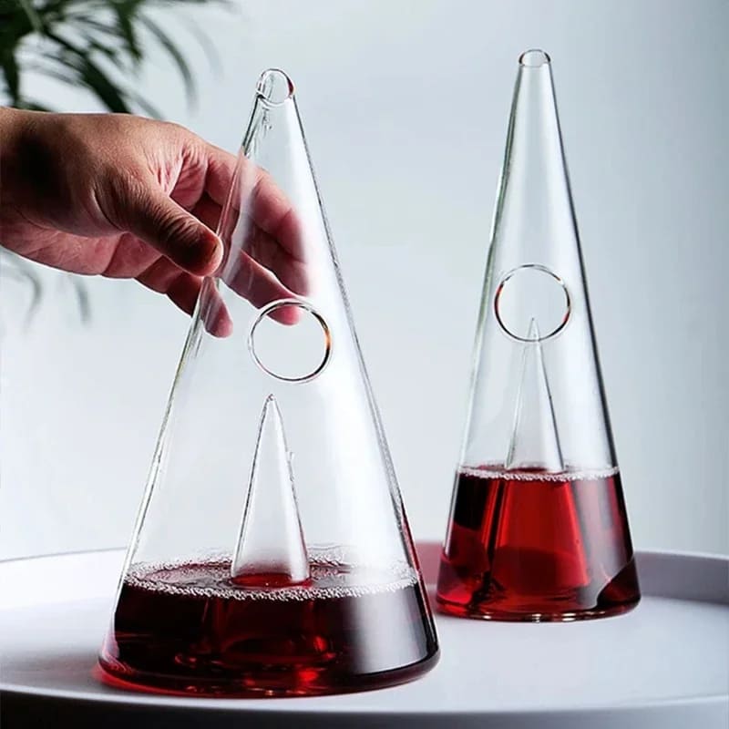 Decanter de Vinho Whisky Vidro Pirâmide Bar em Casa Casa & Coza
