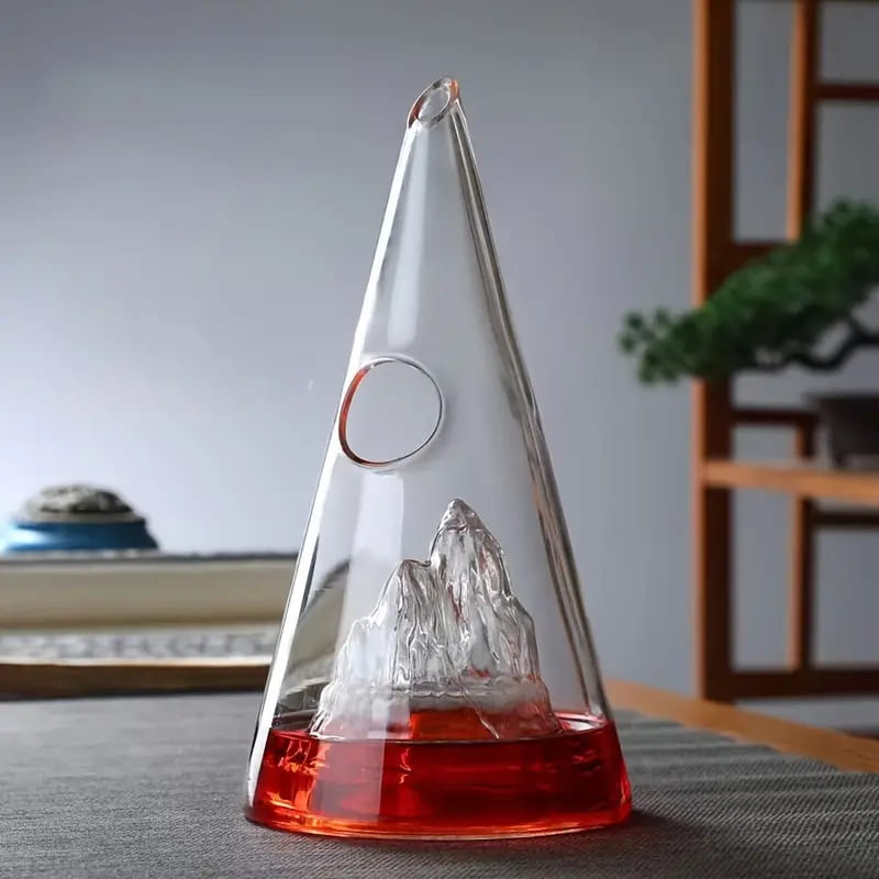 Decanter de Vinho Whisky Vidro Pirâmide Bar em Casa Casa & Coza