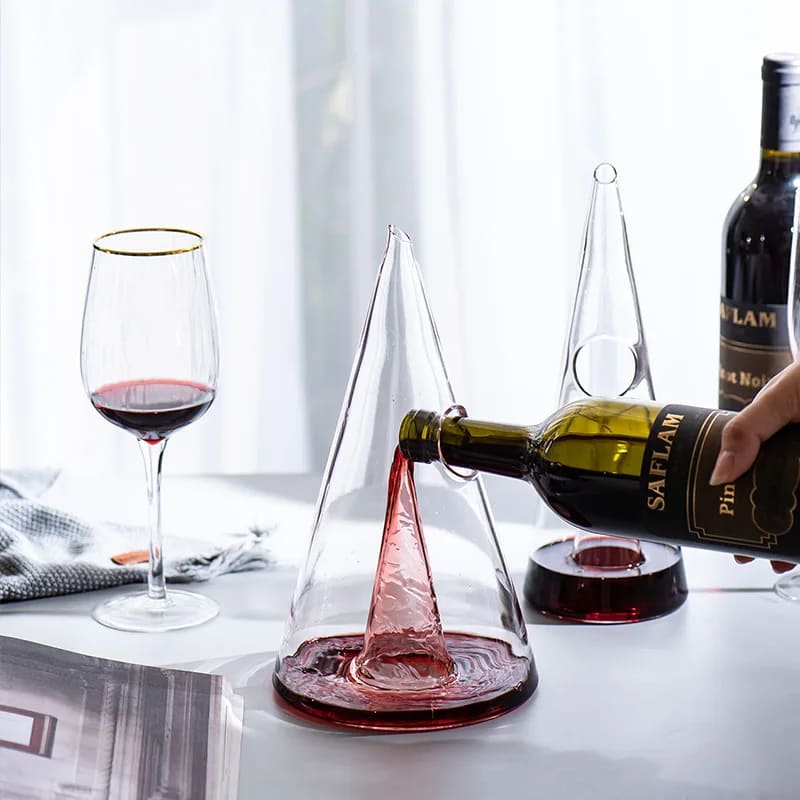 Decanter de Vinho Whisky Vidro Pirâmide Bar em Casa Casa & Coza
