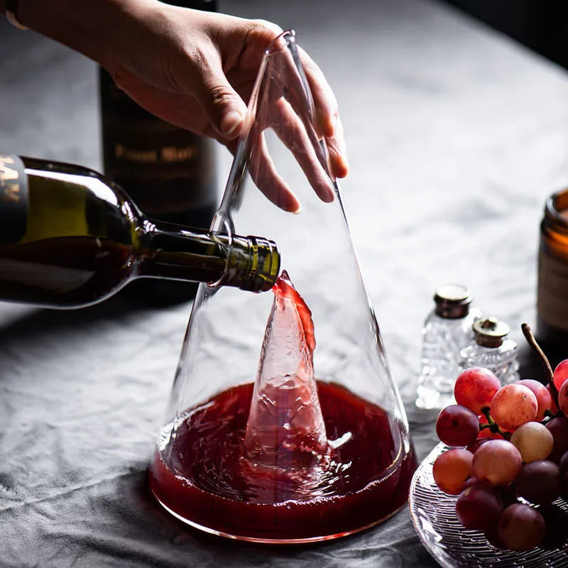 Decanter de Vinho Whisky Vidro Pirâmide Bar em Casa Casa & Coza