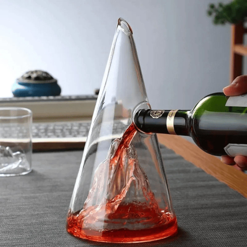 Decanter de Vinho Whisky Vidro Pirâmide Bar em Casa Casa & Coza
