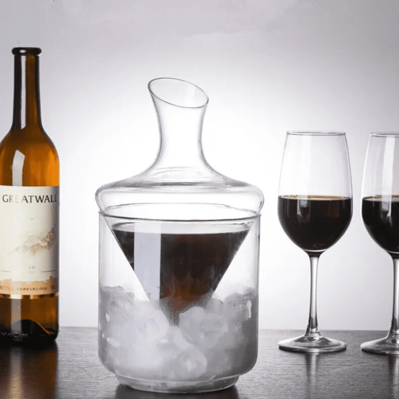 Decanter de Vinho e Whisky Balde de Gelo Vidro Bar Casa & Coza