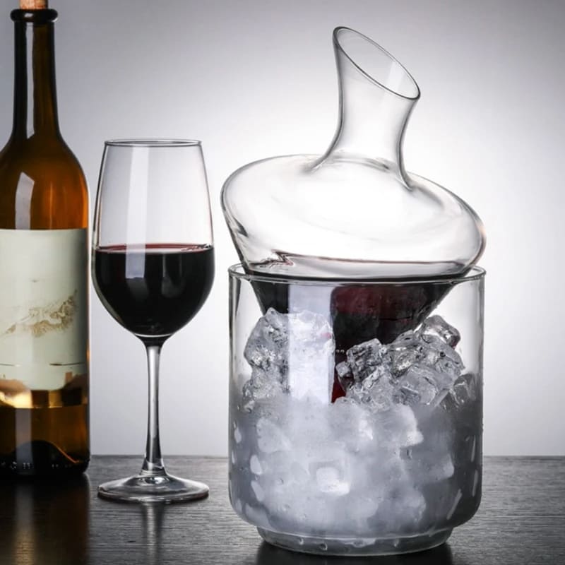 Decanter de Vinho e Whisky Balde de Gelo Vidro Bar Casa & Coza