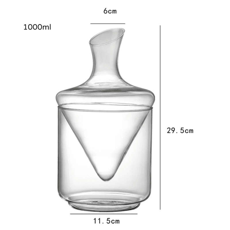 Decanter de Vinho e Whisky Balde de Gelo Vidro Bar Casa & Coza