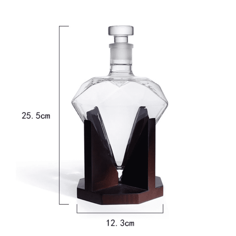 Decanter de Vinho e Whisky Vidro Diamante Home Bar Casa & Coza