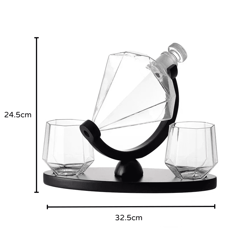 Decanter de Vinho e Whisky Vidro Diamante Home Bar Casa & Coza
