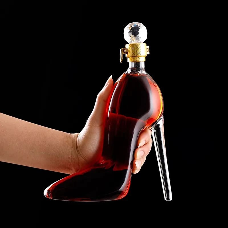Decanter de Vinho e Whisky Vidro Sapato Bar em Casa