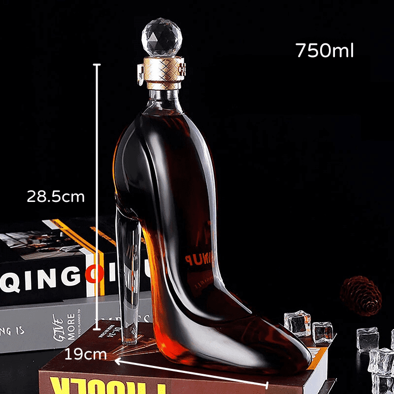 Decanter de Vinho e Whisky Vidro Sapato Bar em Casa