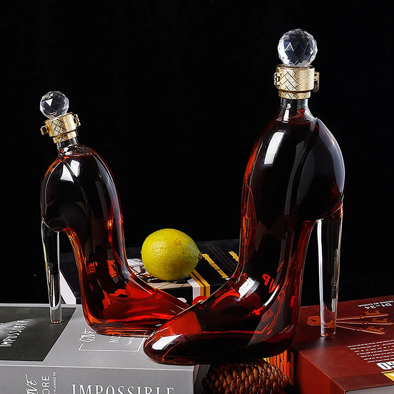 Decanter de Vinho e Whisky Vidro Sapato Bar em Casa