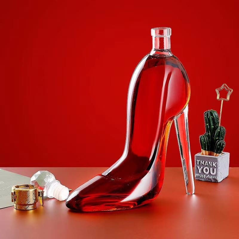 Decanter de Vinho e Whisky Vidro Sapato Bar em Casa