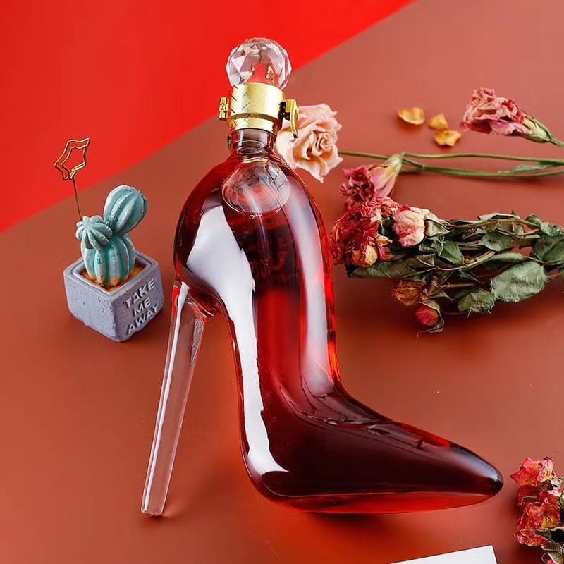 Decanter de Vinho e Whisky Vidro Sapato Bar em Casa