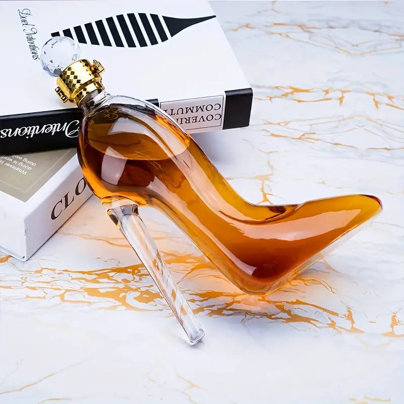 Decanter de Vinho e Whisky Vidro Sapato Bar em Casa