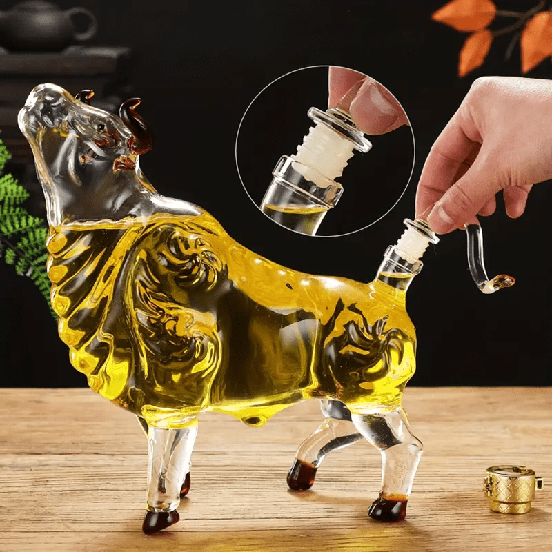 Decanter de Vinho e Whisky Vidro Touro Bar em Casa Casa & Coza