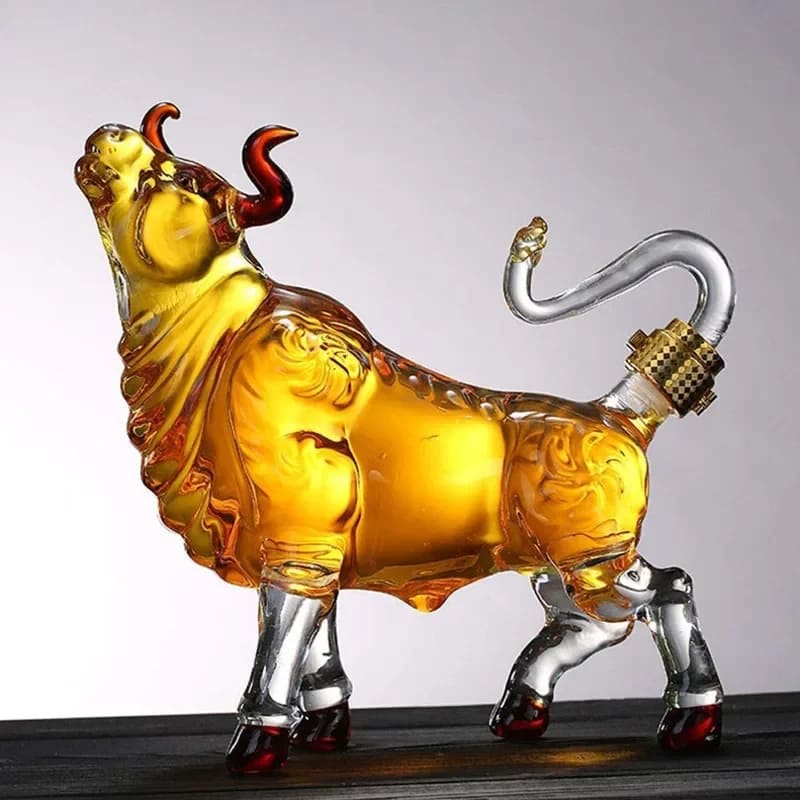 Decanter de Vinho e Whisky Vidro Touro Bar em Casa Casa & Coza