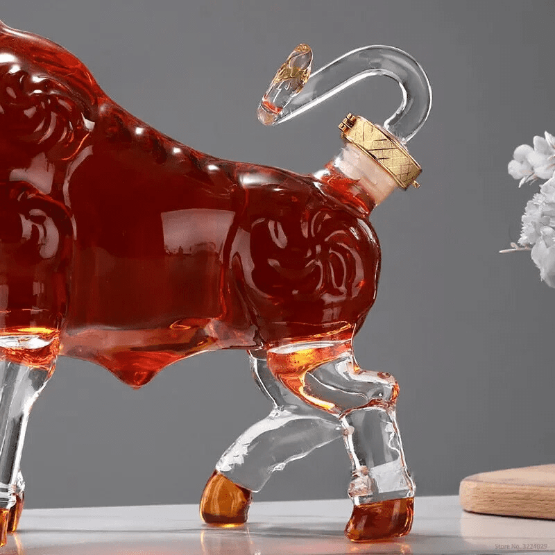 Decanter de Vinho e Whisky Vidro Touro Bar em Casa Casa & Coza