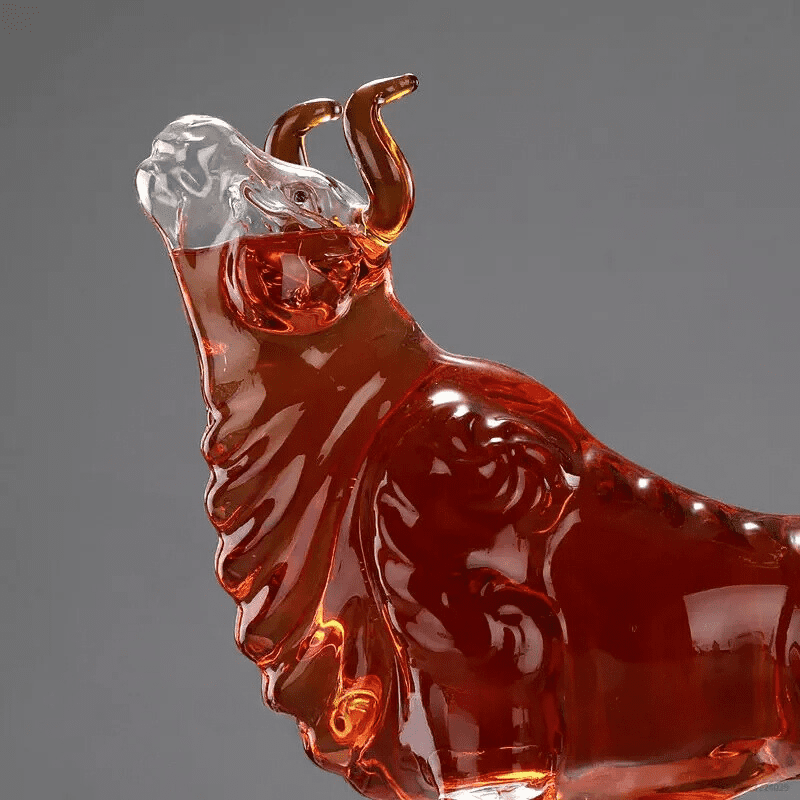 Decanter de Vinho e Whisky Vidro Touro Bar em Casa Casa & Coza