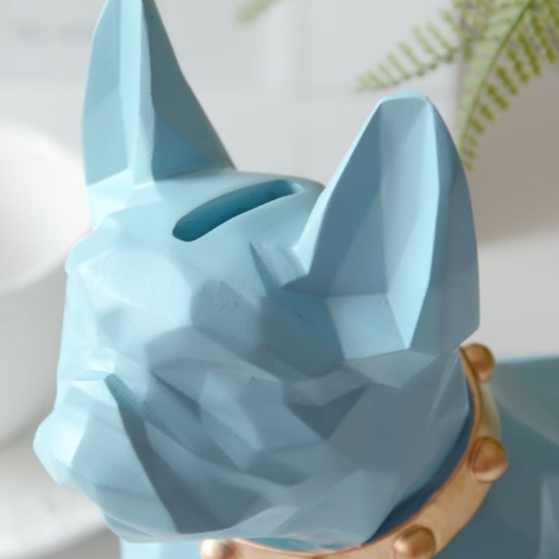 Decoração de Mesa Cofre de Resina Buldogue Francês Casa & Coza