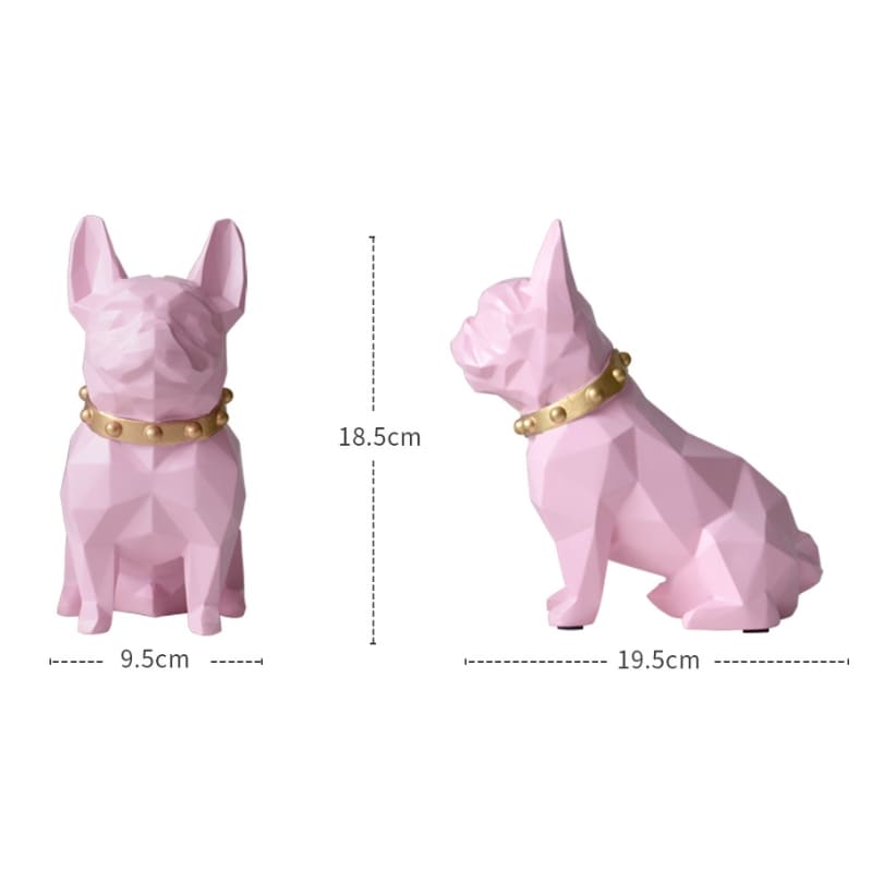 Decoração de Mesa Cofre de Resina Buldogue Francês Casa & Coza