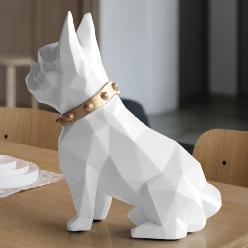 Decoração de Mesa Cofre de Resina Buldogue Francês Casa & Coza