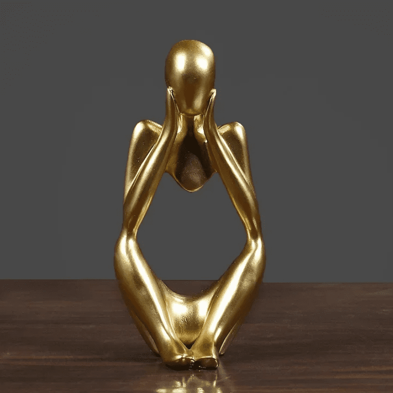 Decoração de Mesa Resina Escultura Estátua Pensador Casa & Coza