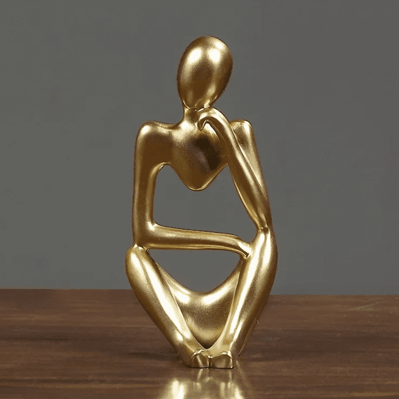Decoração de Mesa Resina Escultura Estátua Pensador Casa & Coza
