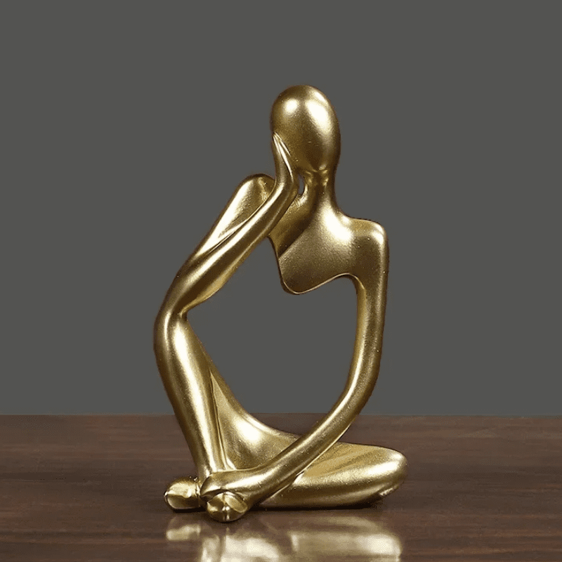 Decoração de Mesa Resina Escultura Estátua Pensador Casa & Coza