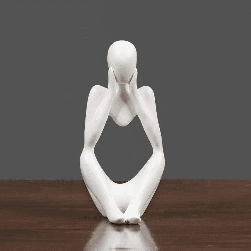 Decoração de Mesa Resina Escultura Estátua Pensador Casa & Coza