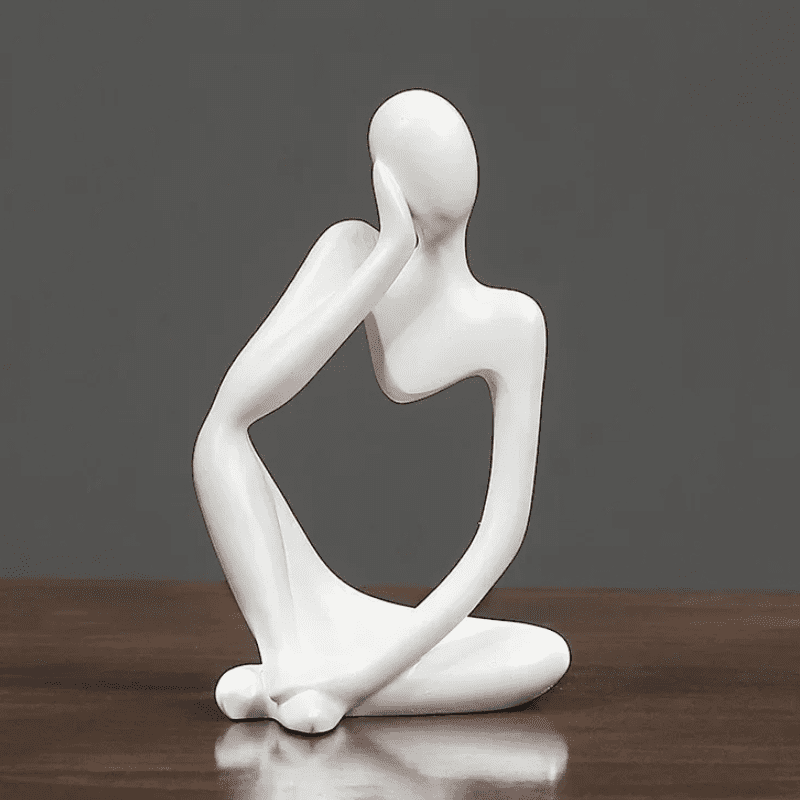 Decoração de Mesa Resina Escultura Estátua Pensador Casa & Coza