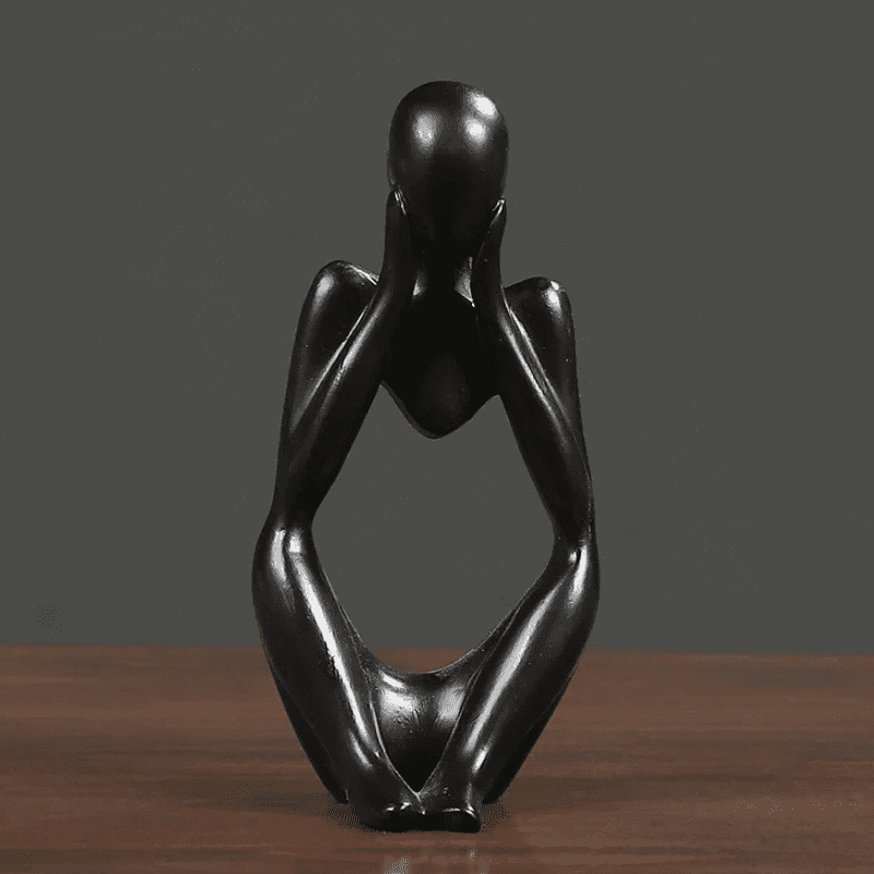 Decoração de Mesa Resina Escultura Estátua Pensador Casa & Coza