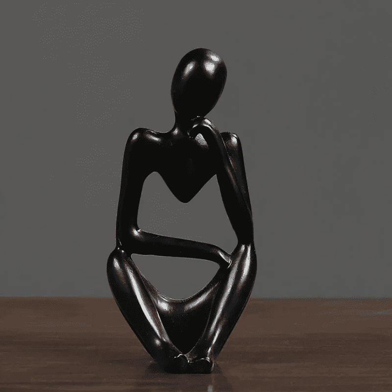 Decoração de Mesa Resina Escultura Estátua Pensador Casa & Coza