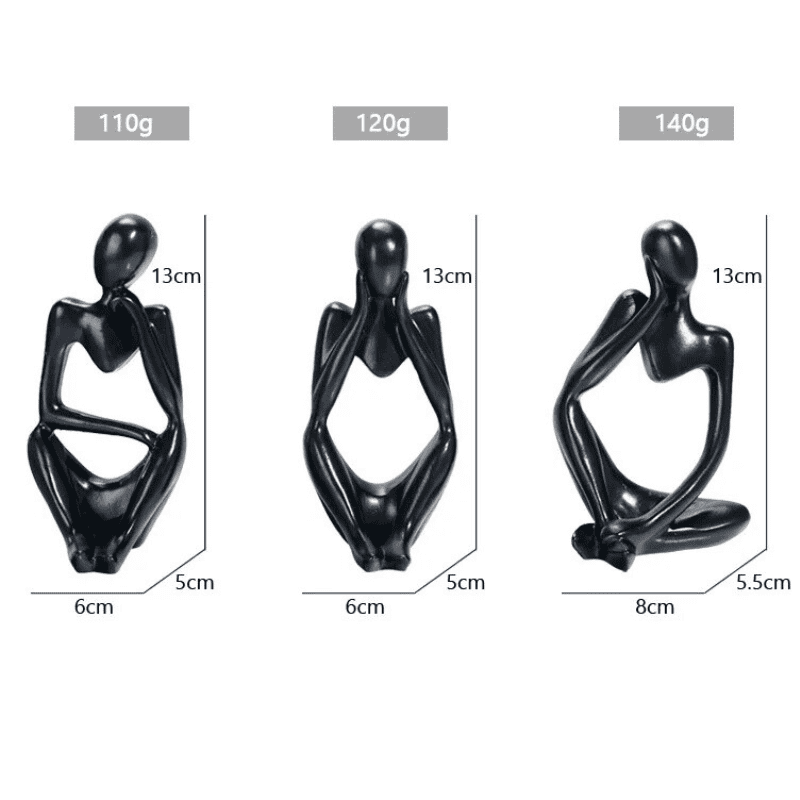 Decoração de Mesa Resina Escultura Estátua Pensador Casa & Coza