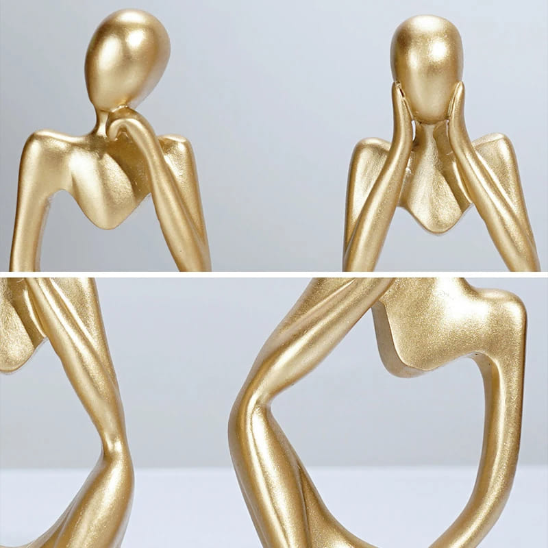 Decoração de Mesa Resina Escultura Estátua Pensador Casa & Coza