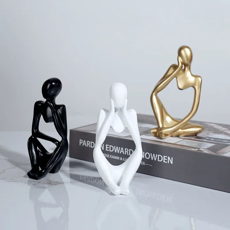 Decoração de Mesa Resina Escultura Estátua Pensador Casa & Coza