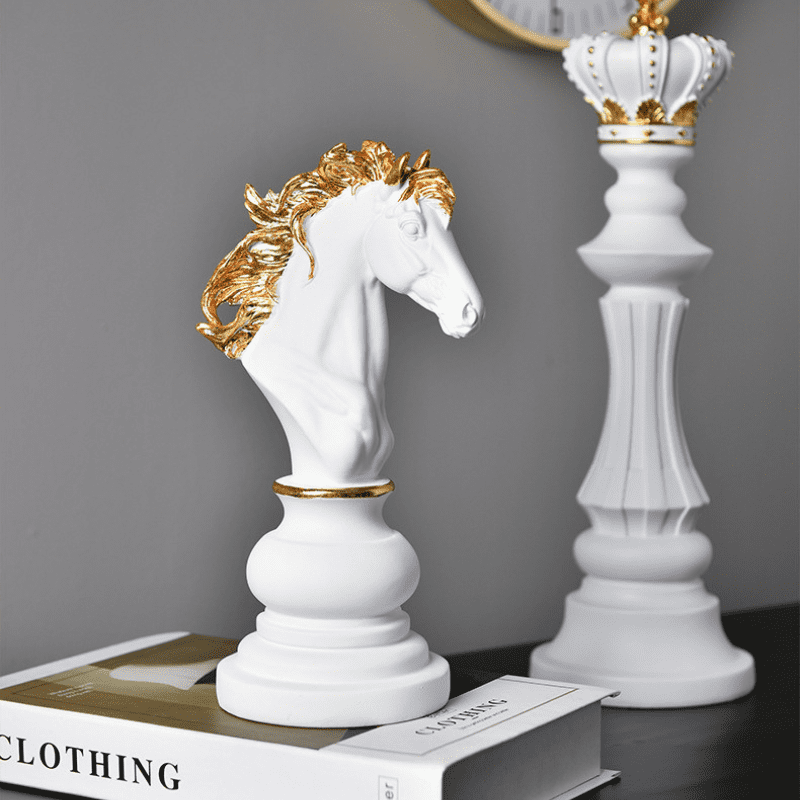 Decoração de Mesa Resina Estátua Peças de Xadrez Casa & Coza