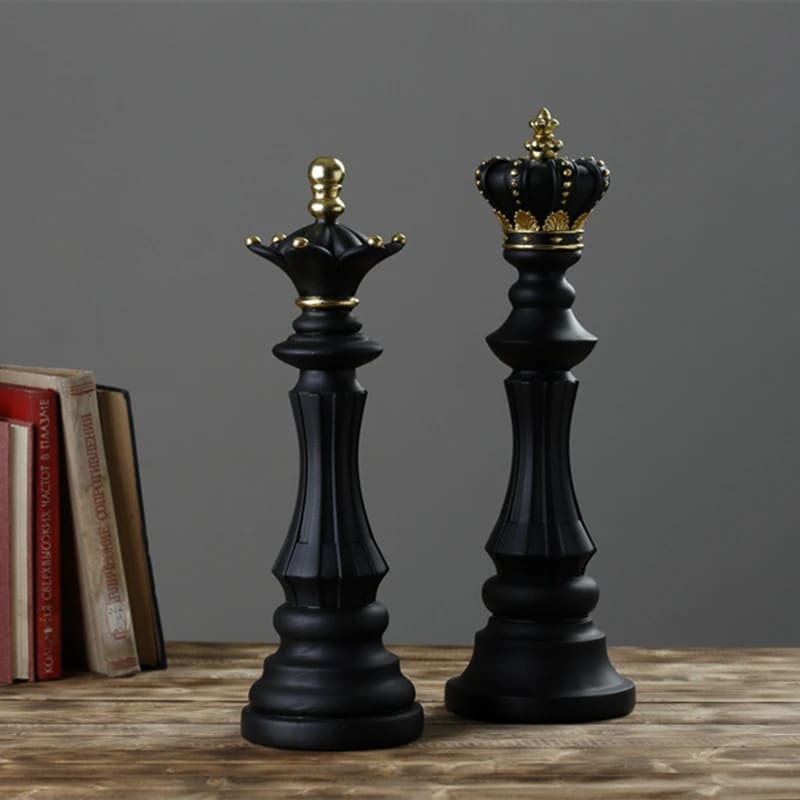 Decoração de Mesa Resina Estátua Peças de Xadrez Casa & Coza