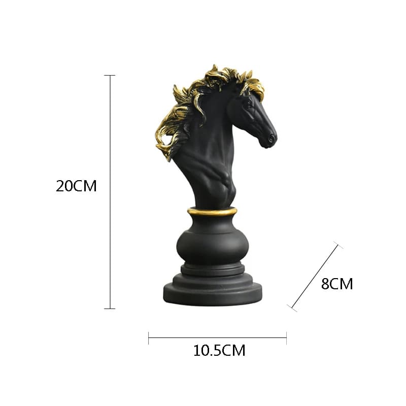 Decoração de Mesa Resina Estátua Peças de Xadrez Casa & Coza