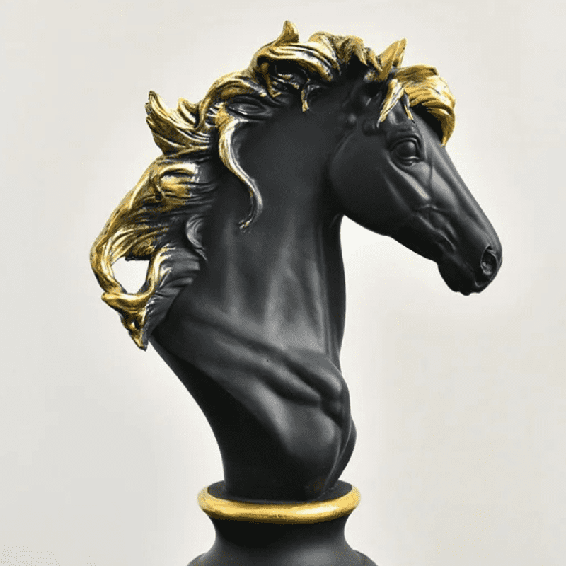 Decoração de Mesa Resina Estátua Peças de Xadrez Casa & Coza