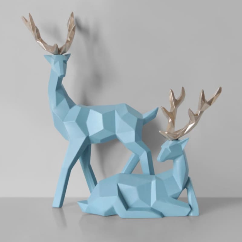 Decoração de Mesa de Resina Estátua Cervo 2 Peças Casa & Coza