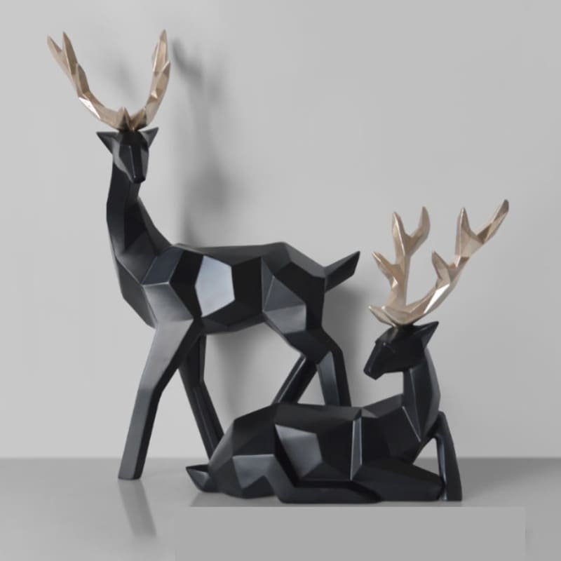 Decoração de Mesa de Resina Estátua Cervo 2 Peças Casa & Coza