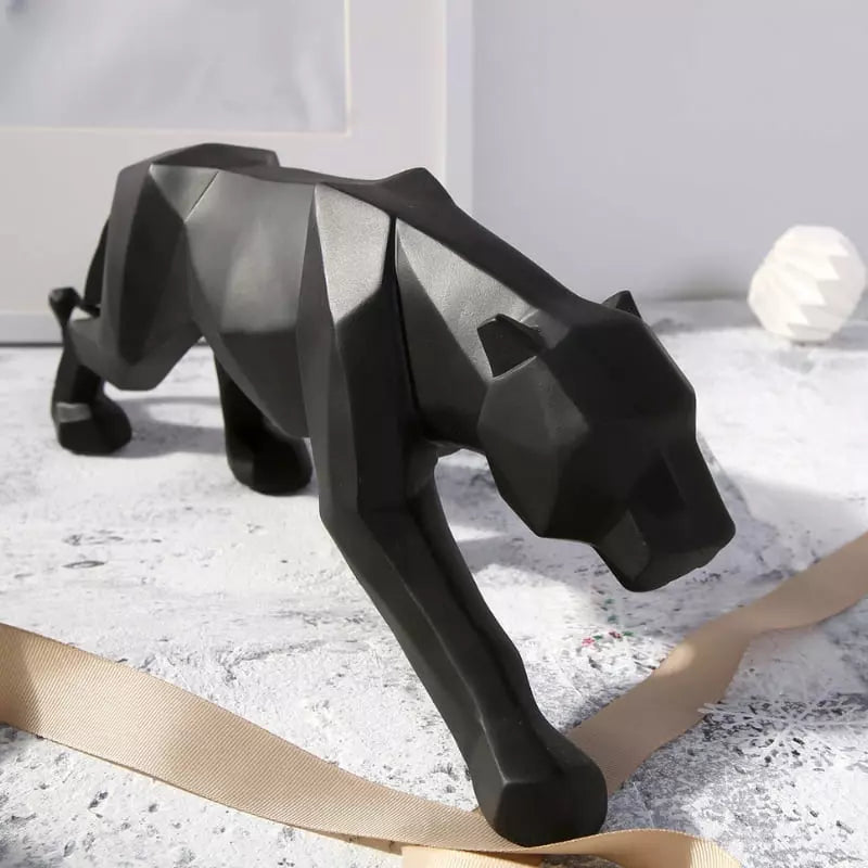 Decoração de Mesa de Resina Estátua Leopardo Casa & Coza