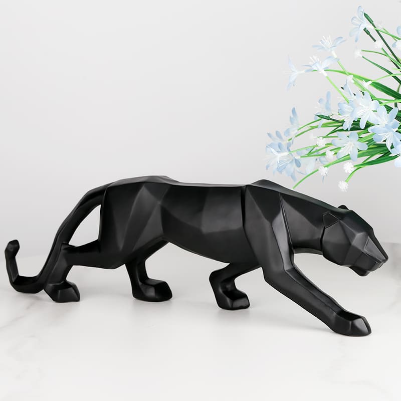 Decoração de Mesa de Resina Estátua Leopardo Casa & Coza