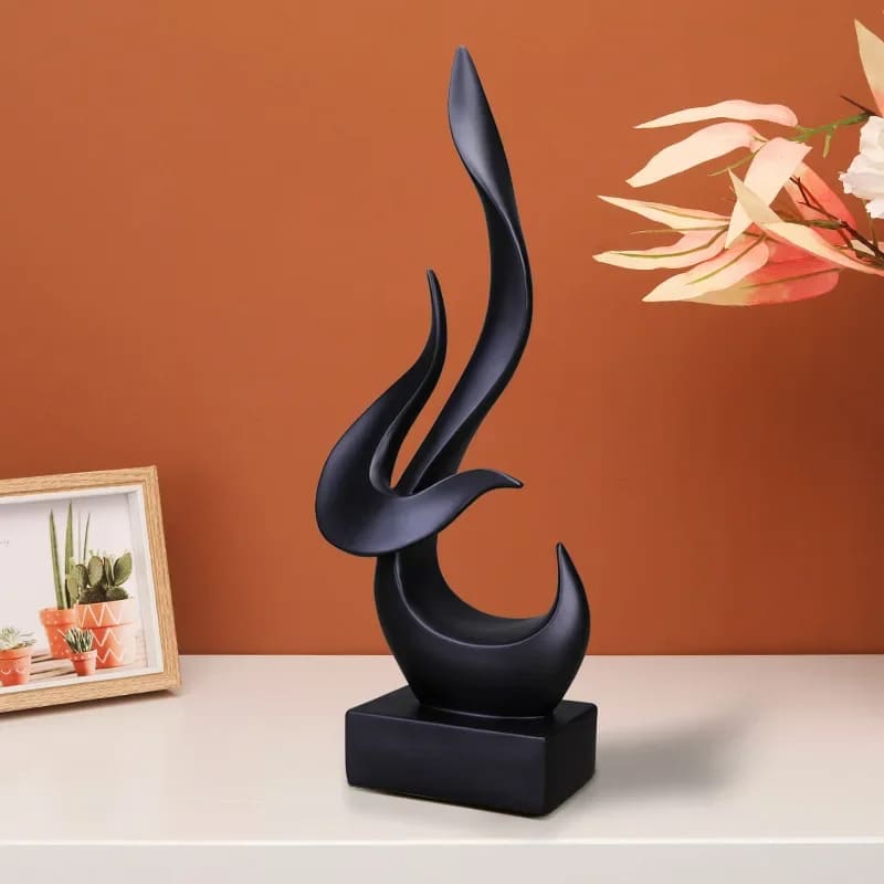 Decoração de Sala Resina Escultura Abstrata Chamas Casa & Coza