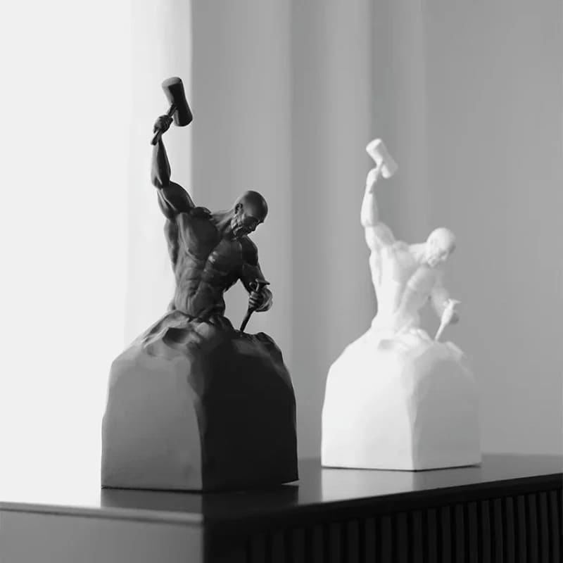 Decoração de Sala Resina Estátua Homem Esculpindo Casa & Coza