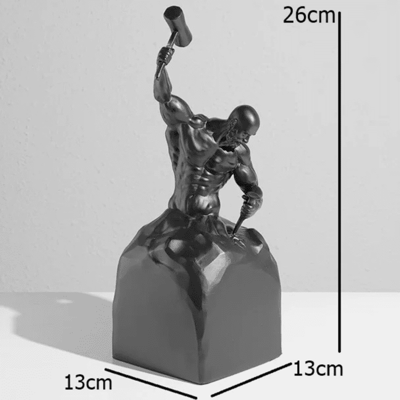 Decoração de Sala Resina Estátua Homem Esculpindo Casa & Coza