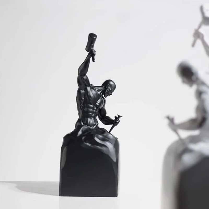 Decoração de Sala Resina Estátua Homem Esculpindo Casa & Coza