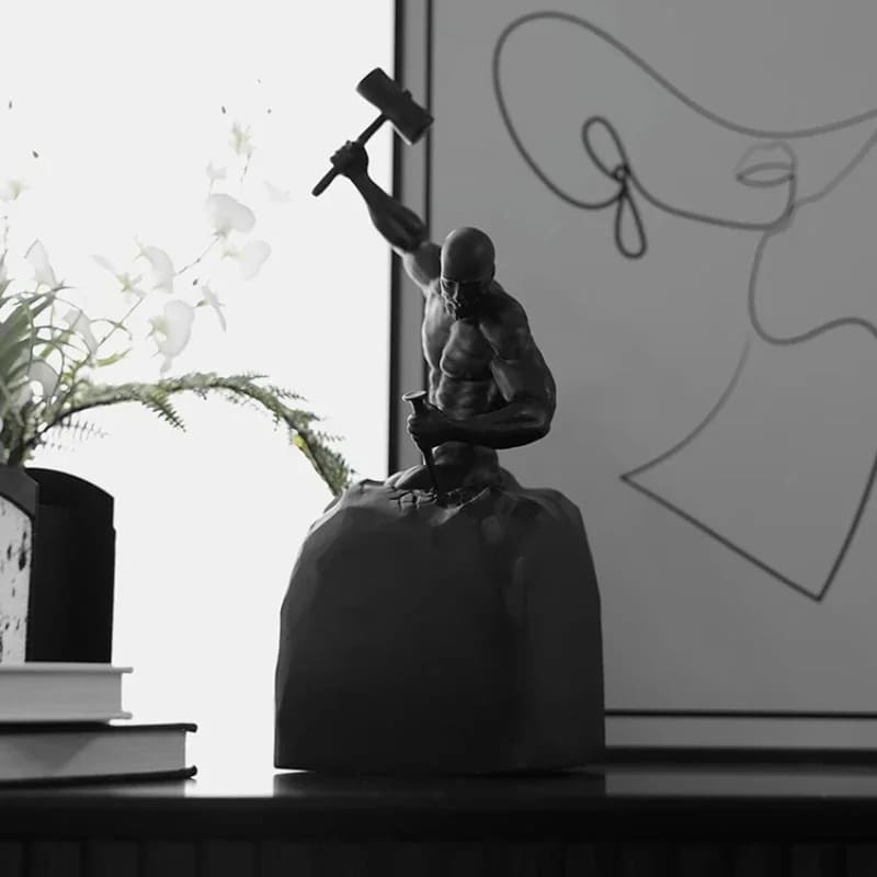 Decoração de Sala Resina Estátua Homem Esculpindo Casa & Coza