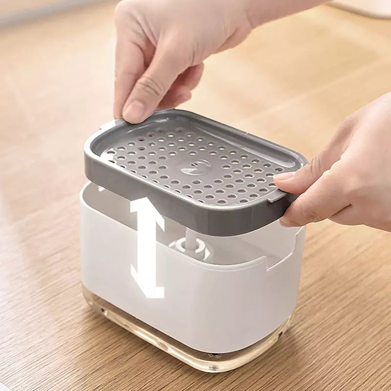 Dispenser de Detergente e Porta Esponja de Pia Casa & Coza