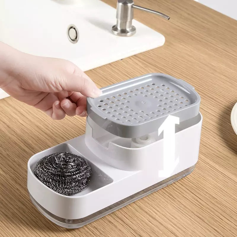 Dispenser de Detergente e Porta Esponja de Pia Casa & Coza